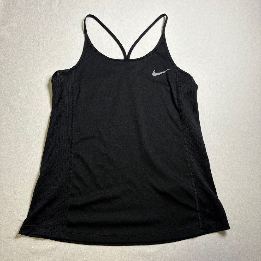Nike Dri-FIT Tank Top Small Black Activewear Gym MSRP $30